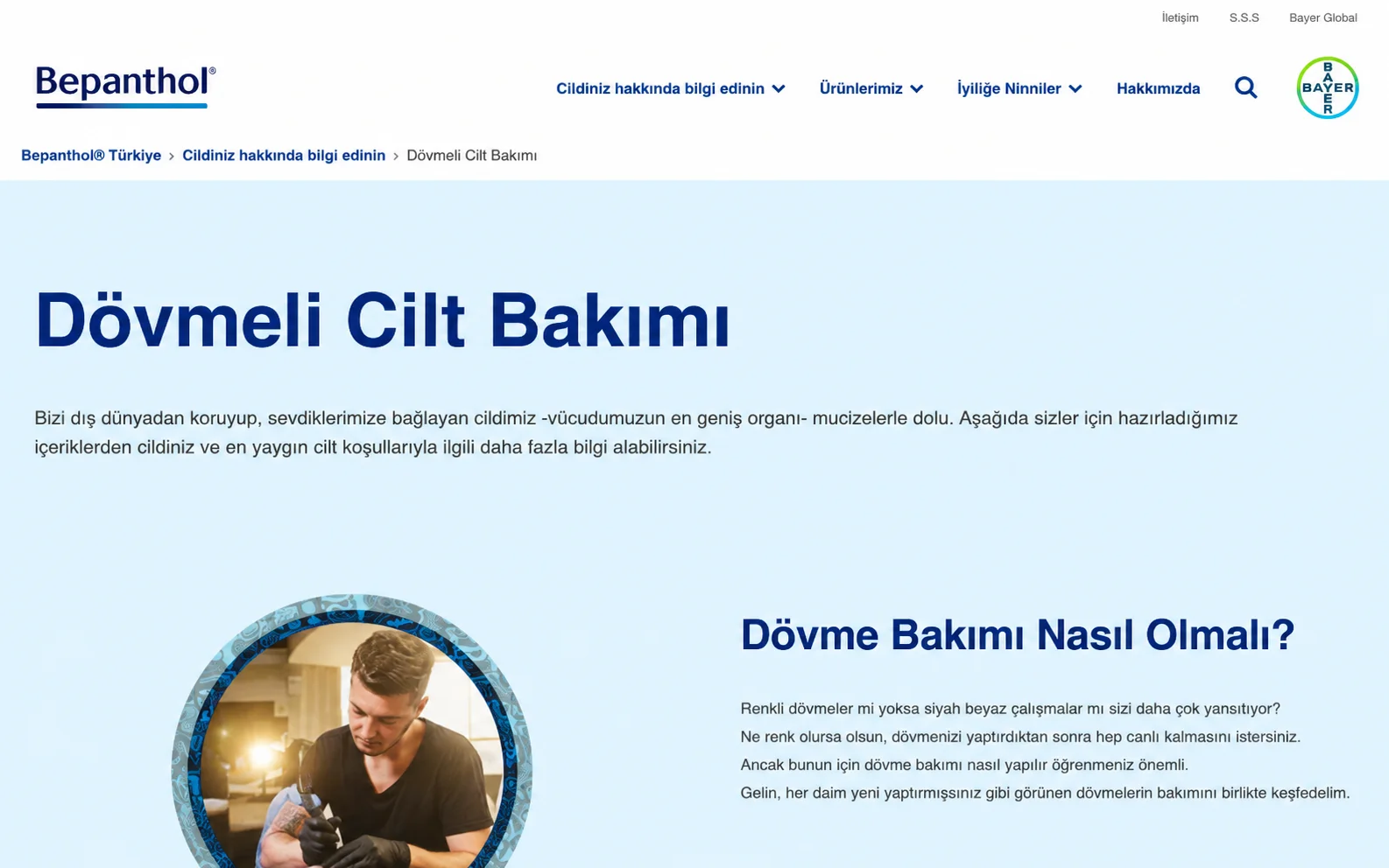 Bepanthol örnek içerik