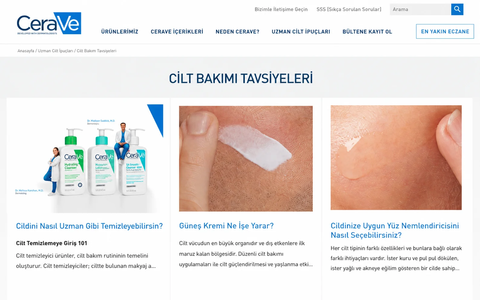 CeraVe örnek içerik